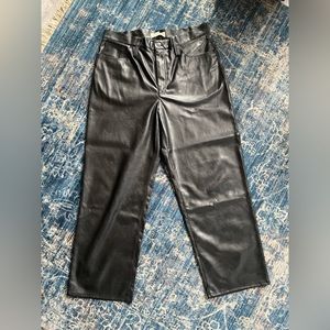 Wide Leg Madewell Faux Leather Pants